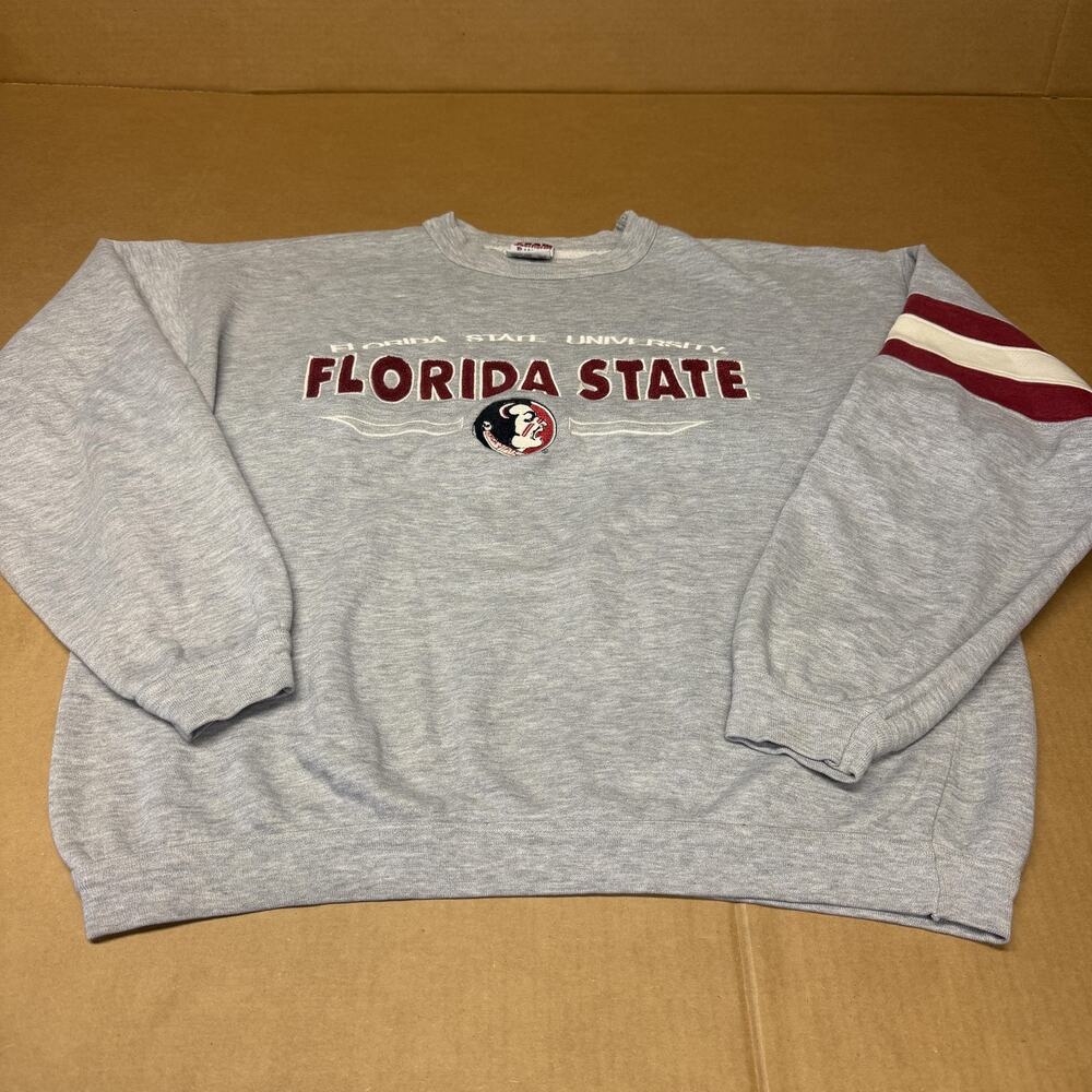 Florida State Seminoles Sweatshirt Mens XL Gray NCAA Football Team Edition